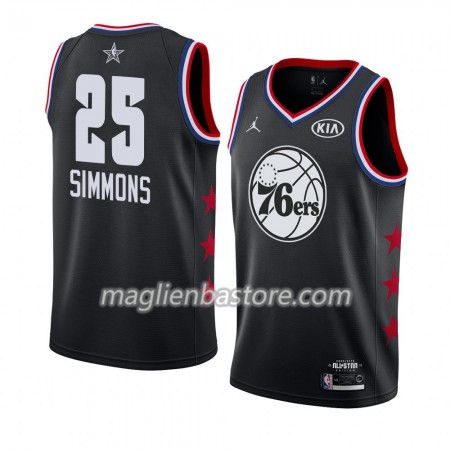Maglia Philadelphia 76ers Ben Simmons 25 2019 All-Star Jordan Brand Nero Swingman - Uomo